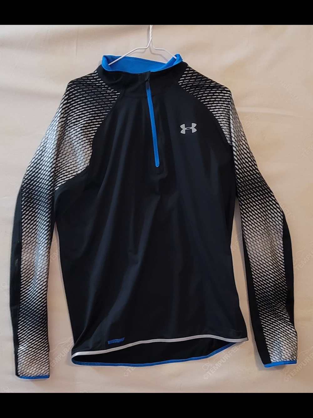 Under Armour Black/Blue Long Sleeve Half-Zip Pullover